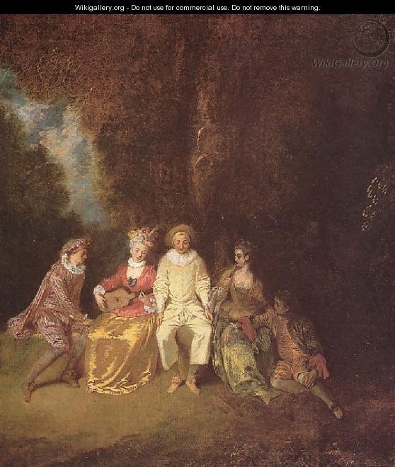 Pierrot Content - Jean-Antoine Watteau