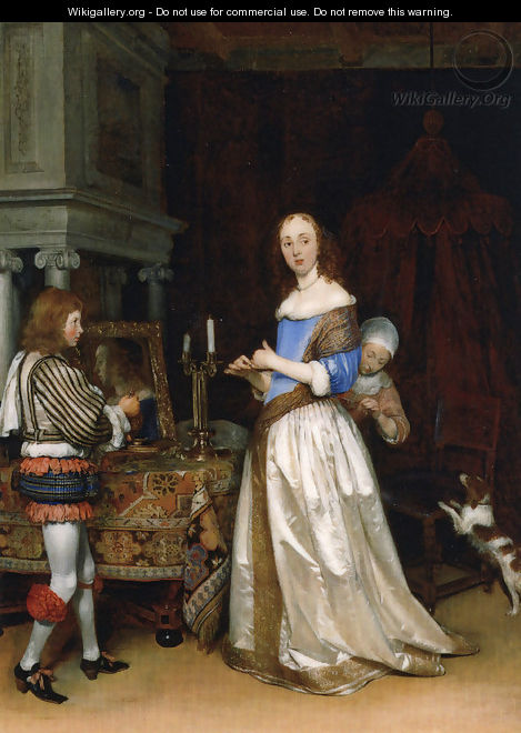 A Lady At Her Toilette - Gerard Ter Borch