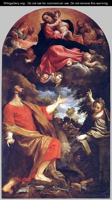 The Virgin Appears to Sts Luke and Catherine 1592 - Annibale Carracci