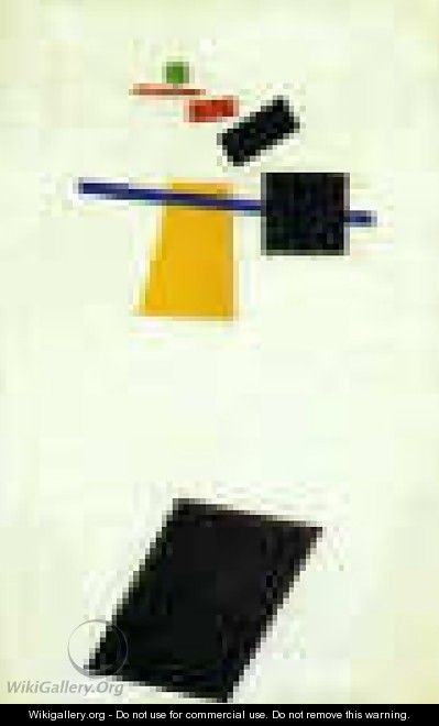 Suprematism Painter Like Realism Of A Football Player Color Masses Of The Fourth Dimension - Kazimir Severinovich Malevich