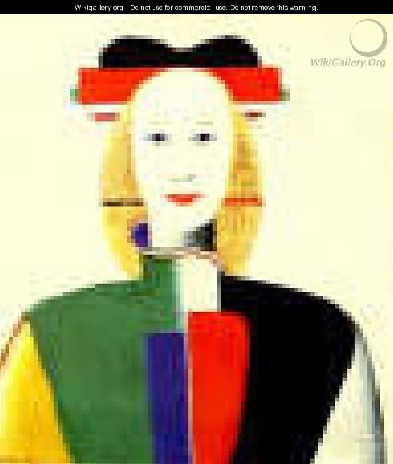 A Girl With A Comb In Her Hair - Kazimir Severinovich Malevich