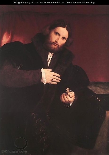 Man with a Golden Paw c. 1527 - Lorenzo Lotto