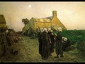 Evening In The Hamlet Of Finistere - Jules (Adolphe Aime Louis) Breton