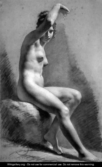 Female Nude Raising Her Arm2 - Pierre-Paul Prud