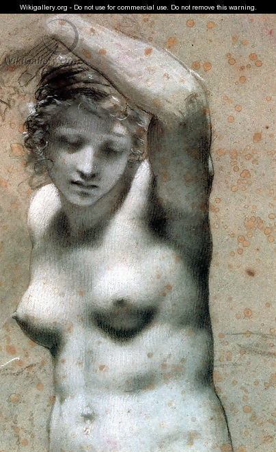 Female Nude Raising Her Arm - Pierre-Paul Prud