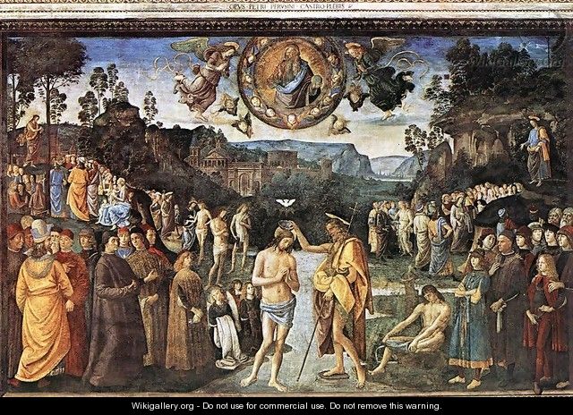 Baptism of Christ c. 1482 - Pietro Vannucci Perugino