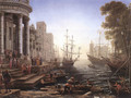 Port Scene with the Embarkation of St Ursula 1641 - Claude Lorrain (Gellee)