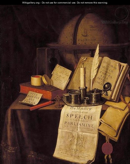 Vanitas Still-Life 1697 - Edwart Collier