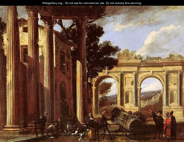 Architectural View with Two Arches, 1647 - Viviano Codazzi