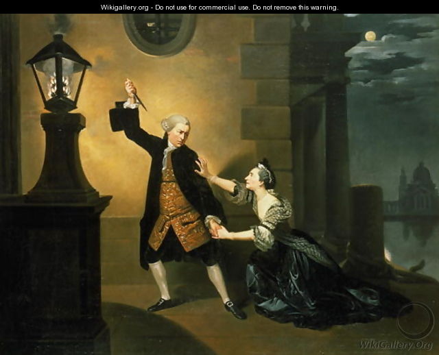 David Garrick (1717-79) as Jaffier and Susannah Maria Cibber (1714-76) as Belvidera in 