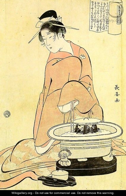 Geisha Behaving like a Married Woman, 1794 - Eishosai Choki