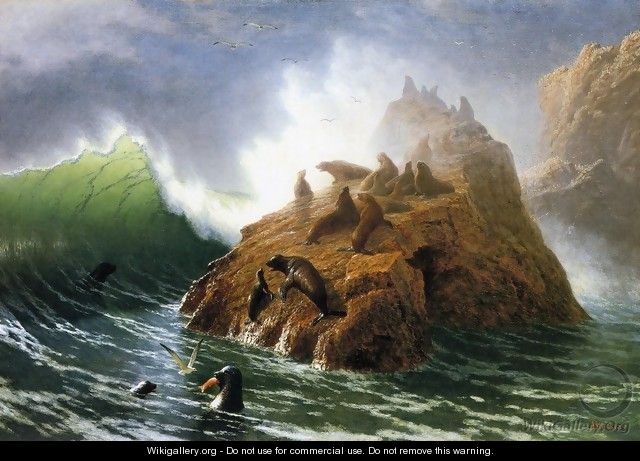 Seal Rock 1872 - Albert Bierstadt