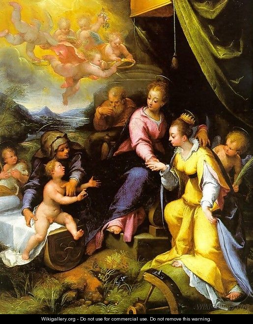 The Mystic Marriage of St. Catherine 1490 - Denys Calvaert