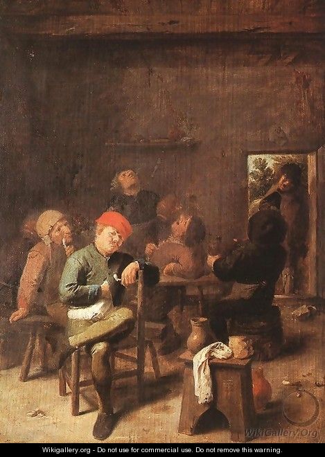 Peasants Smoking and Drinking c. 1635 - Adriaen Brouwer