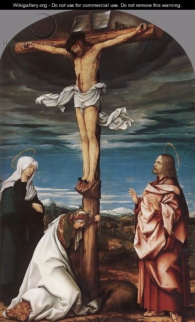 Crucifix with Mary, Mary Magdalen and St John the Evangelist 1519 - Hans, the elder Burgkmair
