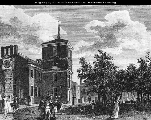 Back of the State House at Philadelphia 1799 - William Russell Birch
