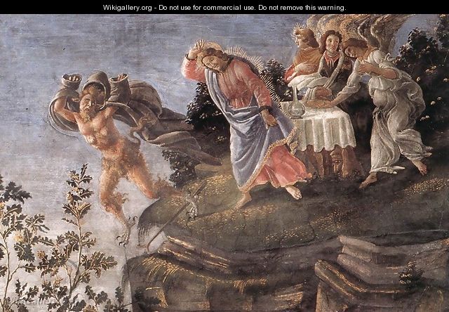 Three Temptations of Christ (detail 6) 1481-82 - Sandro Botticelli (Alessandro Filipepi)
