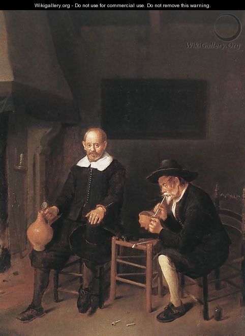 Interior with Two Men by the Fireside 1664 - Quiringh Gerritsz. van Brekelenkam