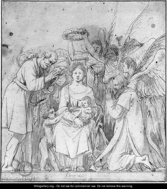 Madonna with Angels and Shepherds 1622 - Salomon de Bray