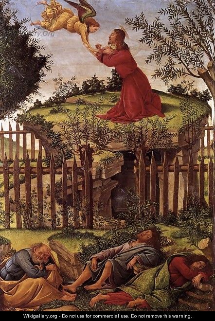 Agony in the Garden c. 1500 - Sandro Botticelli (Alessandro Filipepi)