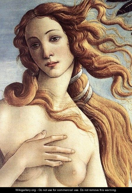 The Birth of Venus (detail 3) c. 1485 - Sandro Botticelli (Alessandro Filipepi)