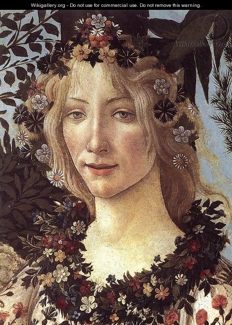 Primavera (detail 3) c. 1482 - Sandro Botticelli (Alessandro Filipepi)
