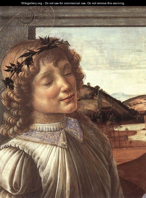 Madonna and Child with an Angel (detail) c. 1470 - Sandro Botticelli (Alessandro Filipepi)
