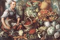 Market Woman with Fruit, Vegetables and Poultry 1564 - Joachim Beuckelaer
