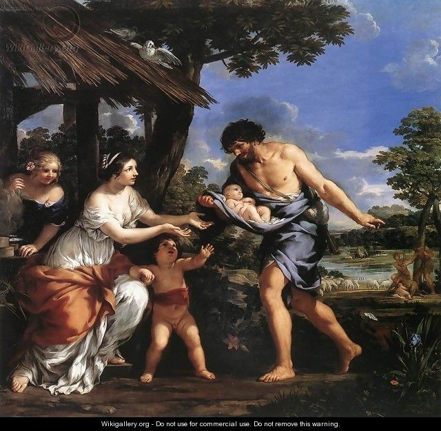 Romulus and Remus Given Shelter by Faustulus c. 1643 - Pietro Da Cortona (Barrettini)