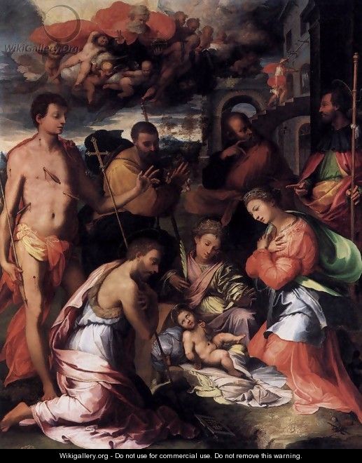 Adoration of the Child 1534 - Perino del Vaga (Pietro Bonaccors)