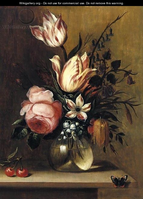 Flowers in a Vase c. 1660 - Hans Bollongier