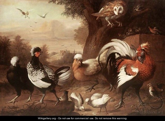 Fowls and Owl, (Baromfiak és bagoly) - Jakab Bogdany