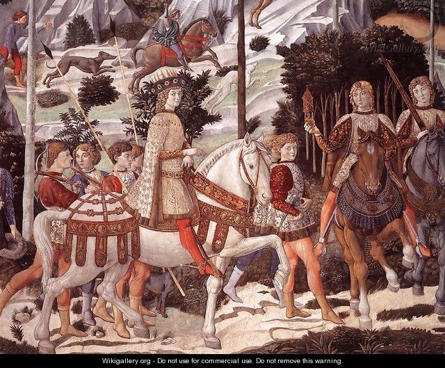 Procession of the Youngest King (detail 3) 1459-60 - Benozzo di Lese di Sandro Gozzoli