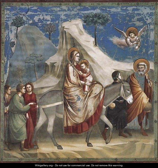No. 20 Scenes from the Life of Christ- 4. Flight into Egypt 1304-06 - Giotto Di Bondone