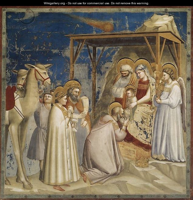 No. 18 Scenes from the Life of Christ- 2. Adoration of the Magi 1304-06 - Giotto Di Bondone