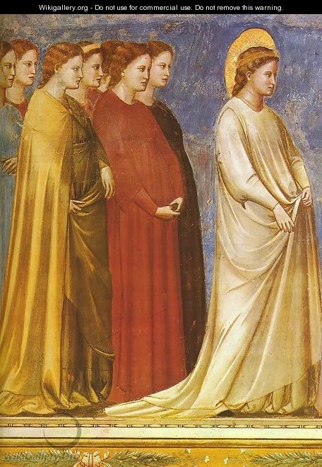 No. 12 Scenes from the Life of the Virgin- 6. Wedding Procession (detail 2) 1304-06 - Giotto Di Bondone