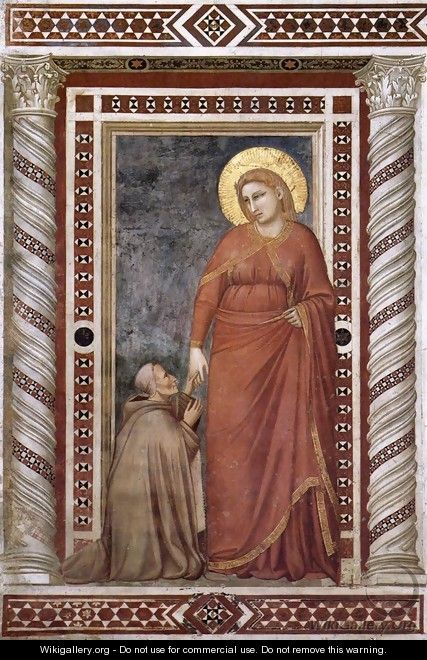Scenes from the Life of Mary Magdalene- Mary Magdalene and Cardinal Pontano 1320s - Giotto Di Bondone