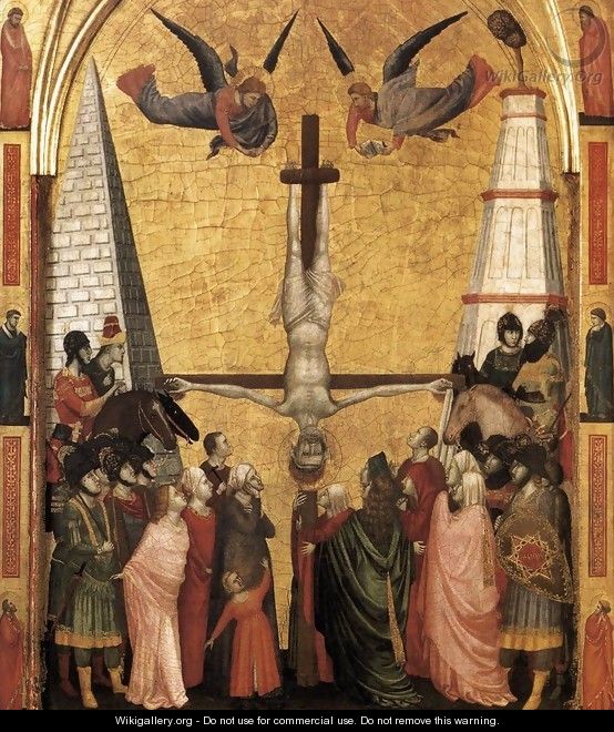 The Stefaneschi Triptych- Martyrdom of Peter c. 1330 - Giotto Di Bondone