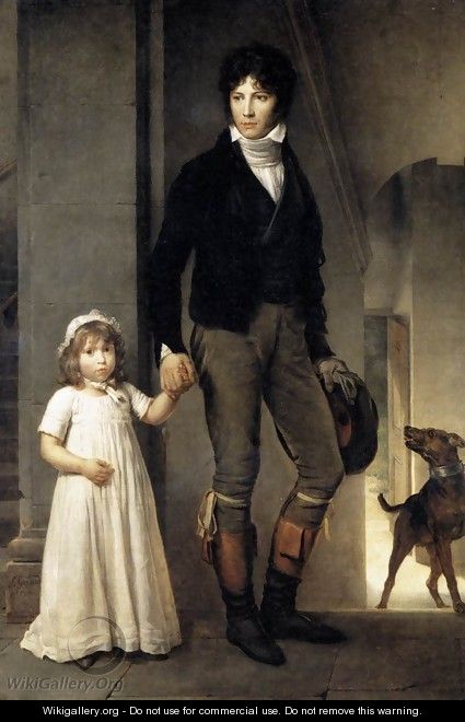 Jean-Baptist Isabey, Miniaturist, with his Daughter 1795 - Baron Francois Gerard