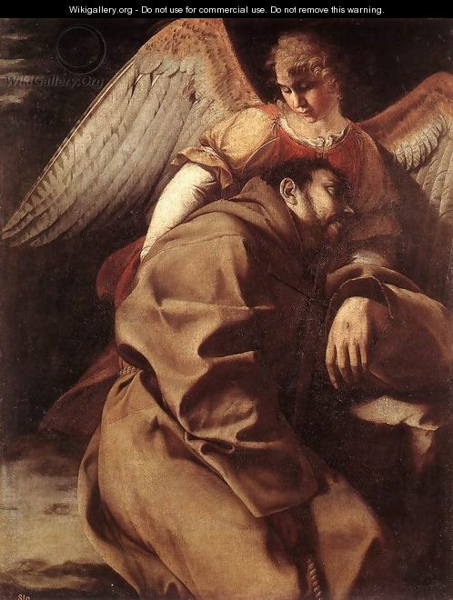 St Francis Supported by an Angel c. 1603 - Orazio Gentileschi