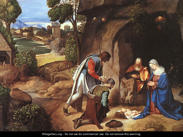 Adoration of the Shepherds (detail) 1505-10 - Giorgio da Castelfranco Veneto (See: Giorgione)