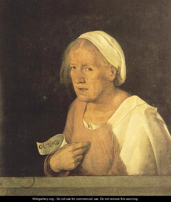 Old Woman c. 1508 - Giorgio da Castelfranco Veneto (See: Giorgione)