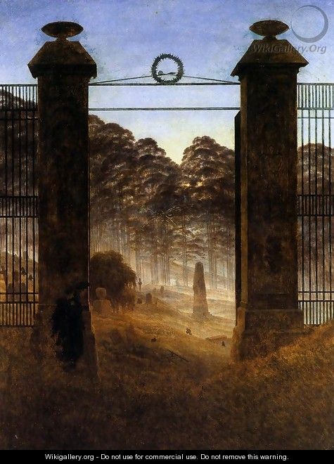 The Cemetery Entrance 1825 - Caspar David Friedrich