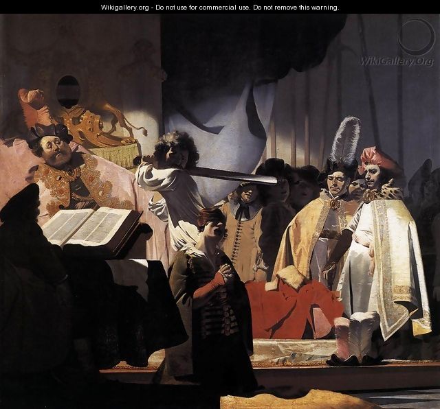 Count Willem III Presides over the Execution of the Dishonest Bailiff in 1336 1657 - Nicolaes van Galen