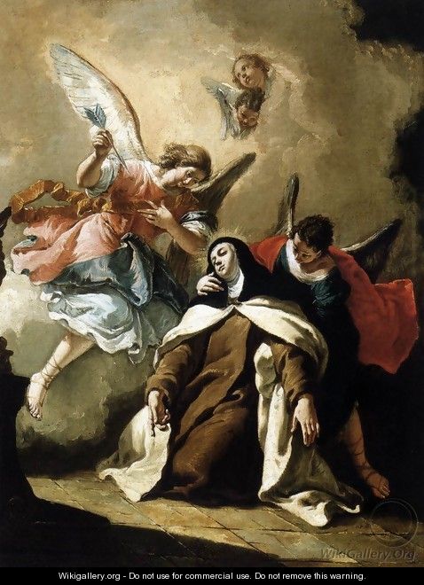 The Ecstasy of St Therese - Francesco Fontebasso