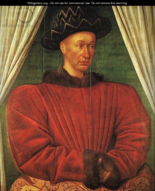 Portrait of Charles VII of France c. 1445 - Jean Fouquet