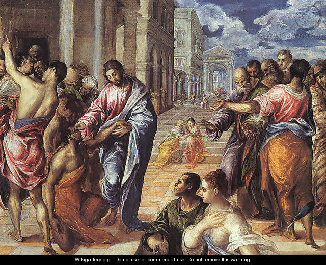 The Miracle of Christ Healing the Blind 1575 - El Greco (Domenikos Theotokopoulos)