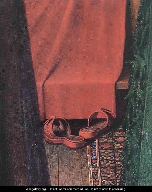 Portrait of Giovanni Arnolfini and his Wife (detail 8) 1434 - Jan Van Eyck