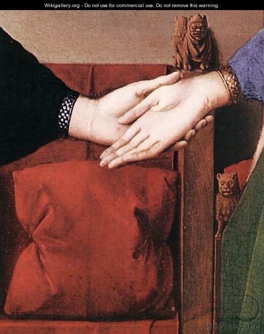 Portrait of Giovanni Arnolfini and his Wife (detail 4) 1434 - Jan Van Eyck