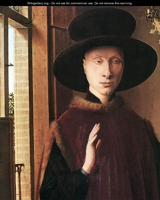 Portrait of Giovanni Arnolfini and his Wife (detail 1) 1434 - Jan Van Eyck